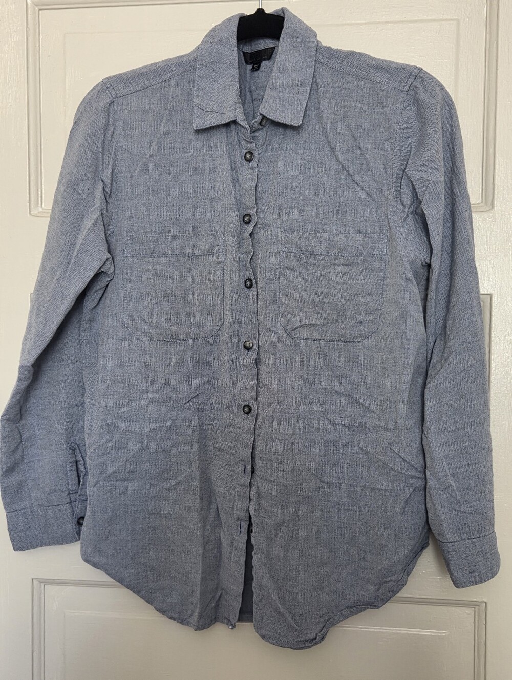Topshop Light Blue Casual Button-Down Shirt